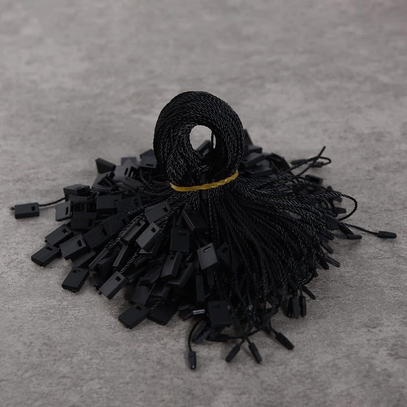 MGTECH 3000Pcs Hang Tag String, 7 Inch Black Nylon Snap Lock Pin Loop Plastic Tag Fastener Hook Ties Clothing Price Tag Rope - Image 4